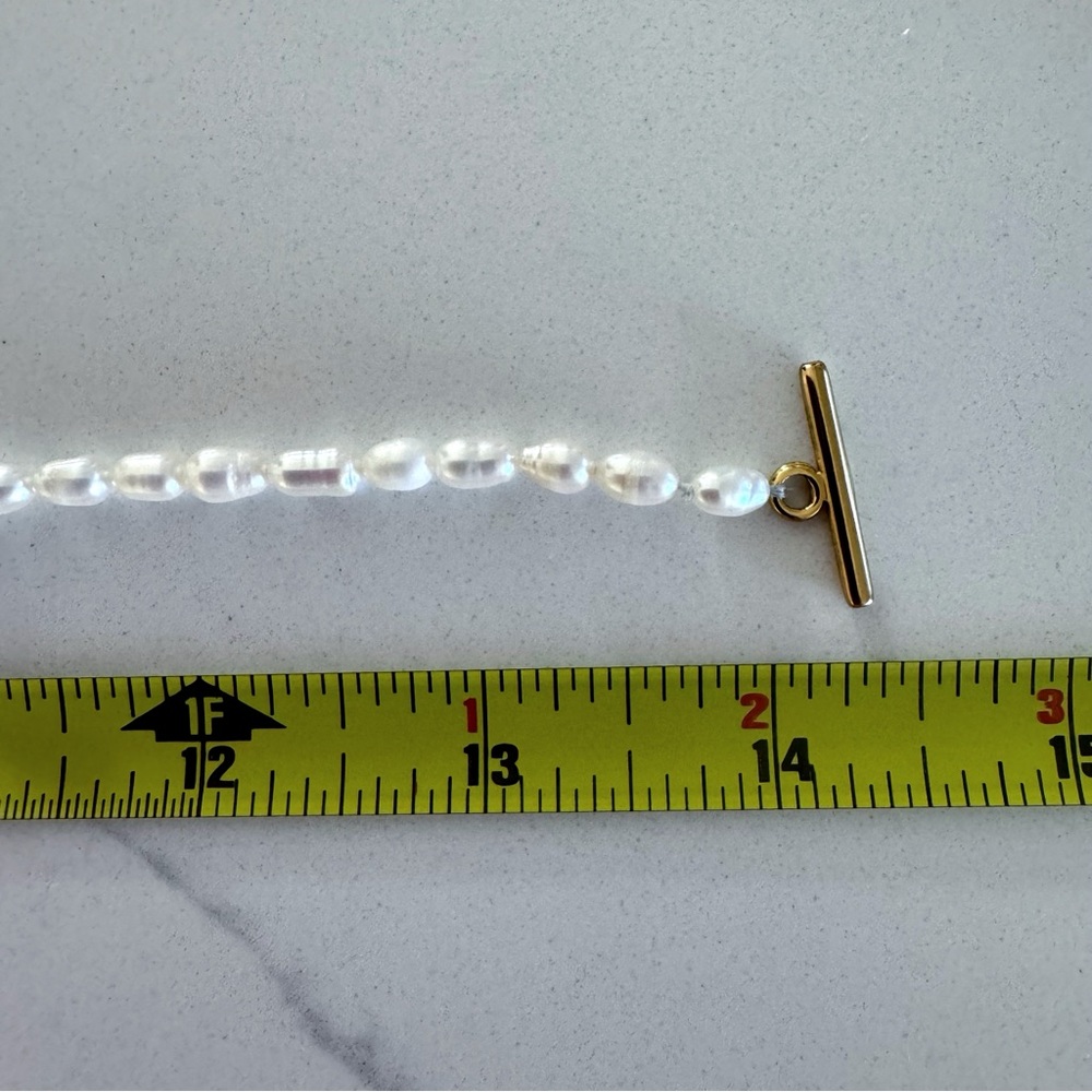 Gold Layered Necklace Multilaye Chunky layered Pearl Paperclip Chain Nec… - Picture 10 of 11